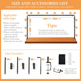 Antizz Over The Table Rod Stand with Clamps for Party Decoration Black