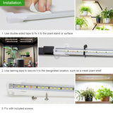 Wiaxulay 8 inches Grow Lights for Indoor Plants, 112 LEDs Full Spectrum Grow Light Strip, Under Cabinet Grow Lamp with Auto Timer 6/12/16 Hrs, 3 Lighting Mode, Ideal for Plant Stand, Shelf, 2 Pack