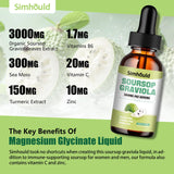 2 Packs 3000MG Soursop Bitters Liquid Drops for Cell Support & Regeneration, Immune, Gut, Antioxidant, Mood, Relax, Liver and Sleep Zzz - Soursop Graviola Sea Moss, Turmeric, Vitamin B6, C - 4 Fl Oz