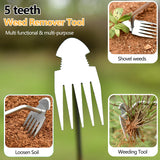 DWULCX 3 Pack Manual Weed Puller Tool, New Garden Stainless Steel Weeder Tool Hand Weeder Tool,Multi-Purpose Weed Remover Tool Weeding Tools for Gardening(Rubber Handle)