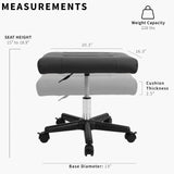 VIVO Mobile Under Desk Leg Rest Ottoman Adjustable Foot Stool for Home Office, Black, CHAIR-S04F