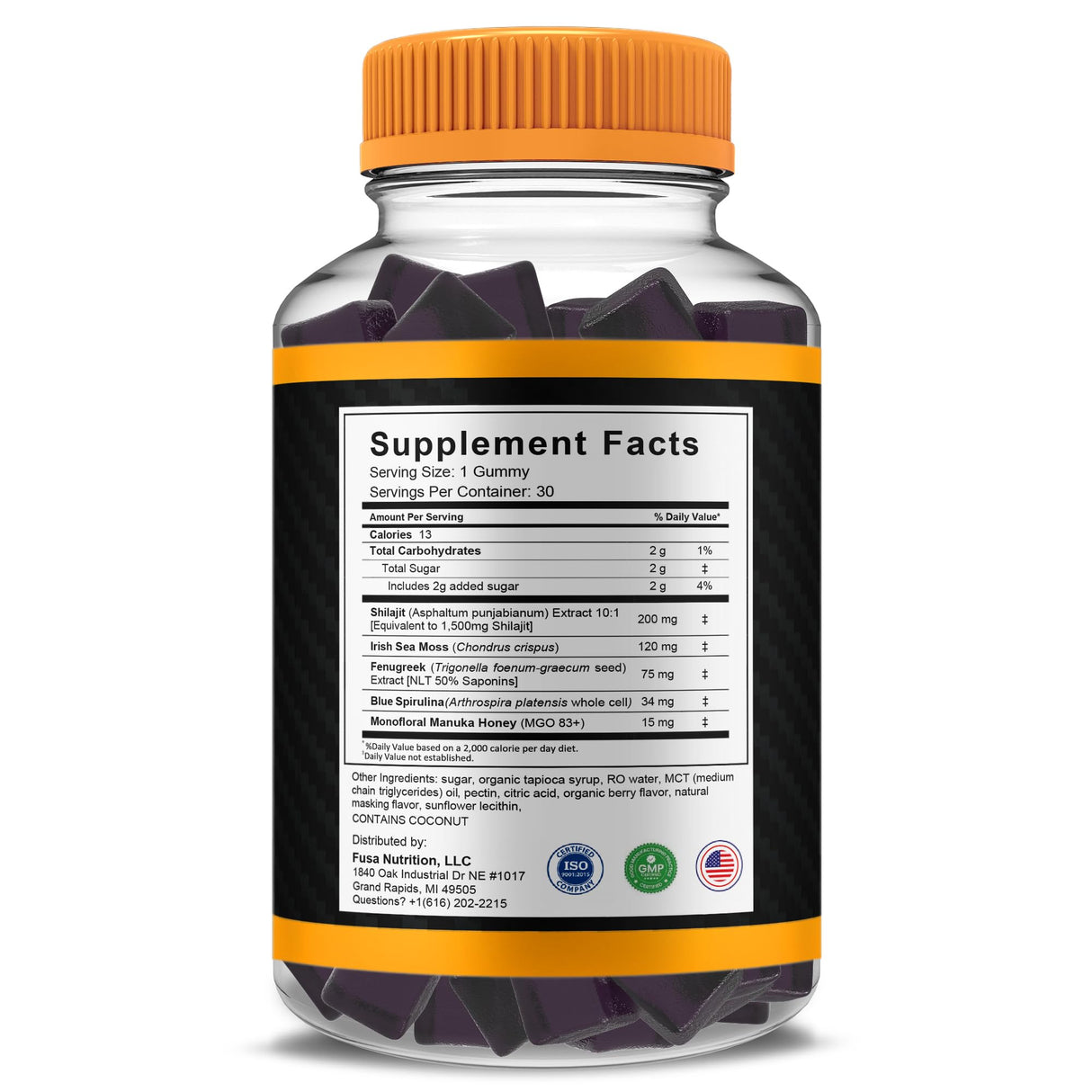 (5 Pack) Vigor Force Max Performance Gummies, VigorForce Maximum Strength Shilajit Sea Moss Fenugreek Gummies Overall Energy Vitality Support, Vigor Forc Gomitas (5 Month Supply)