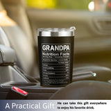KATLADIZ Grandpa Gifts - Grandpa Birthday Gifts from Grandchildren - Fathers Day Gift, Birthday Christmas for Grandfather - Grandfather Gift Ideas from Granddaughter, Grandson - 20 Oz Black Tumbler