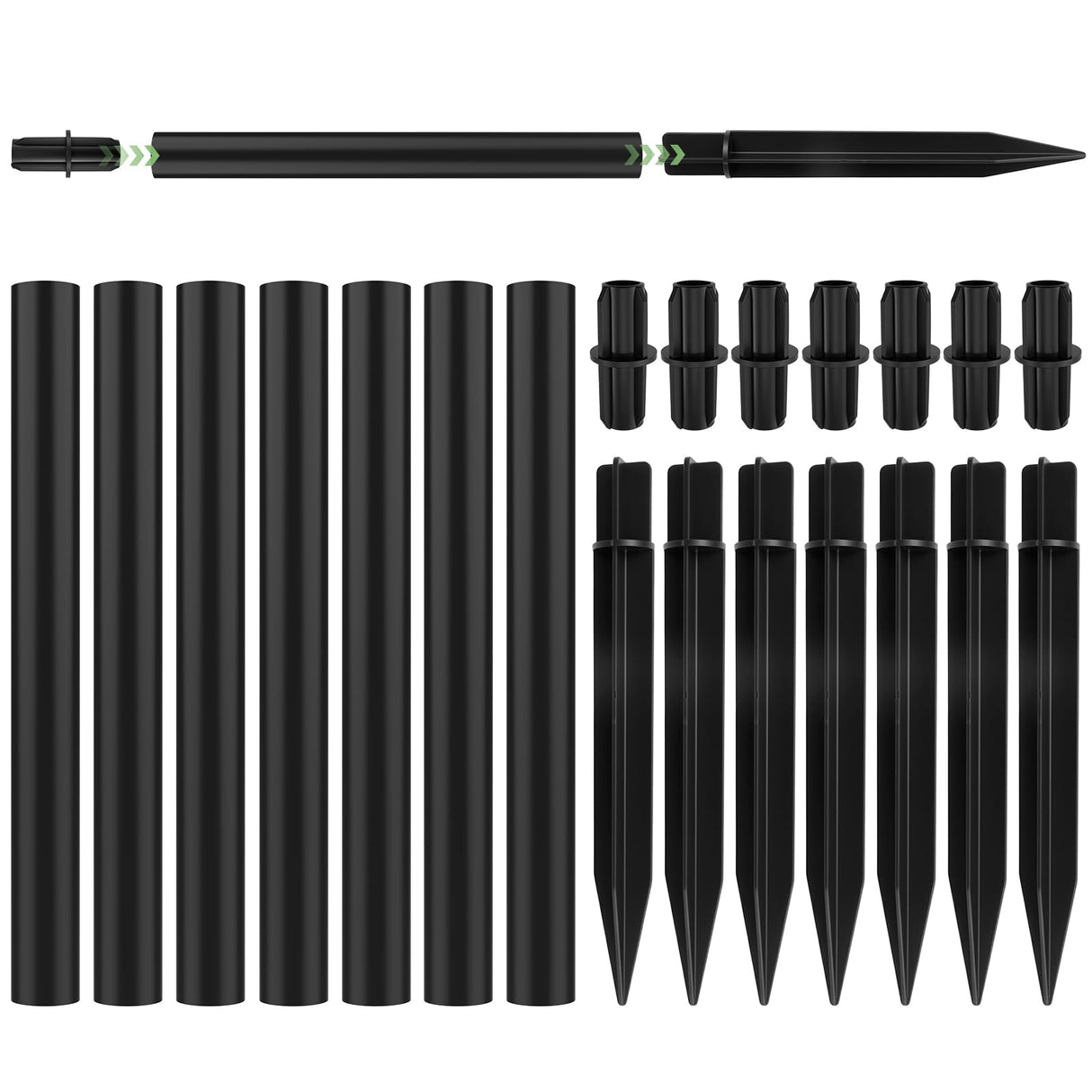 DALQUIS 8 Sets Flame Lamp Extension Kit for Solar Torches