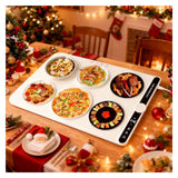 Food Warming Mat, Food Warming Mat Electric, 9 Temp Levels, Timer, Waterproof, Heat Insulating, Dishwasher-Safe, for Buffet, Food Warmers for Parties Buffet,Portable Heating Pad