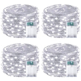 4 Pack Fairy Lights Battery Operated 16FT 50 LED String Lights Cool White