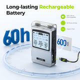 AUVON Rechargeable TENS Unit Muscle Stimulator, FSA HSA Eligible, Digital TENS Machine with 8 Customizable Modes, Electronic Massager for Sciatica, Shoulder & Back Pain Relief, 12 Pads, A Carry Case