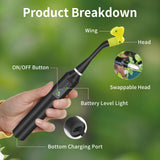 RUNWUSHENG Plant Pollination Tool - USB Rechargeable Vibrating Pollinator for Greenhouse Crops Like Tomatoes and Strawberries