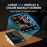 Blood Pressure Monitor, Extra Large 2 Cuffs Accurate Upper Arm Blood Pressure Machine for Home Use, 9-17''&13-21''Adjustable Blood Pressure Cuff, 6 inch Backlit Large Screen /3 User Mode