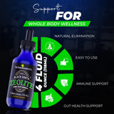 Black Earth Zeolite with Humic Fulvic Acids Trace Minerals for Adults and Kids for Detox, Gut Health and Immune Support - Value Size 4 Fl Oz Liquid Drops Supplement