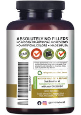 Why Not Natural 4-in-1 Organic Black Maca Root, Ashwagandha, Fenugreek, Panax Ginseng Capsules, Supplement for Men and Women