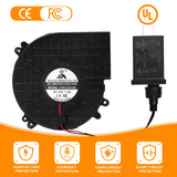 12V 1.2A Replacement Air Blower Fan for 5-12FT Halloween Christmas Inflatables with 1.5A Adapter 5 LED Light Fans Outdoor Blow Up Motor Replacement Fan Blower Parts for Inflatables Yard Decorations