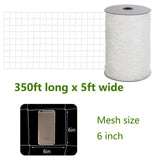 Toolazy Trellis Netting 5 x 350 ft - Heavy Duty Nylon Garden Netting with 6 Inch Mesh, Soft Plant Support Net for Tomatoes, Cucumbers, Peas, Vine Climbing Vegetables, Indoor Outdoor Greenhouse