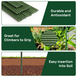AGTEK 36" Garden Stakes, 50PCS Plastic Coated Plant Stakes, 3ft Plant Support for Climbing Plants