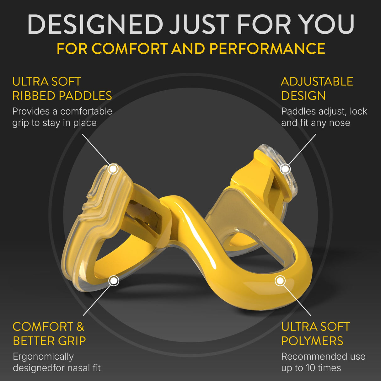 Rhinomed Turbine Nasal Dilator for Athletic Breathing - Medium 3pk - Adult Stocking Stuffers - Improves Airflow During Exercise - Nasal Dilators for Exercise - Internal Nasal Dilator - Lightweight