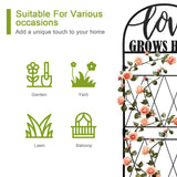 hogardeck 45 * 14 inch Metal Garden Trellis for Climbing Plants Flowers Outdoor,Heavy Duty,Black Coating Rustproof Trellis for Rose, Vegetable, Flowers, Perfect for Training Climbing Plants (1Pcs)