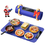 Warming Mat for Food, Electric Warming Tray for Dishes, Portable Heating Pad with 6 Hours Shut-Off, Silicone Food Warmer for Buffet, Party and Countertop with 4 Temperature Levels and Smart Timer