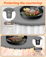 seenlast Warming Mat for Food with Adjustable Temperature Timer,10S Fast Heating Electric Food Warming Mat for Parties Buffet Daily,Food Heating Mat with Insulating Pad Raised Feet Protects Table