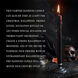 YOROXRG 12PCS 10-Inch Black Bleeding Taper Candles,Vampire Tears Taper Candles- Unscented Ideal for Halloween, Christmas, Rituals, and Themed Party Decor