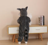 CuteOn Toddler Halloween Costume Onesie Cosplay Romper Christmas Infants Baby Costume Grey raccoon 12-18 Months