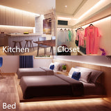 DAYBETTER Under Cabinet Lighting kit, 10 PCS LED Strip Lights with Remote, Dimmable Under Cabinet Lights for Kitchen Cabinet, Counter, TV Back,Showcase 2700K-6500K Warm to Daylight White,Timing,16.4ft