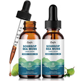Soursop Graviola Liquid Drop – 2 Pack Soursop Drops with Sea Moss & Turmeric, Cellular Support & Immunity Boost Liquid Supplement, 2 Fl Oz Bottles
