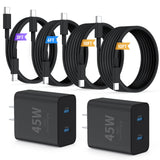 QZIIW Super Fast Samsung Charger Type C,45W Dual Port USB C Fast Charger