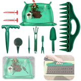 Bonsai Tools Kit 10Pcs Indoor & Outdoor Gardening Tool Potting Mat