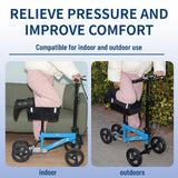 HuCPAPxi Knee Scooter Pad Cover with 2'' Removable Highly Resilient Comfort Memory Foam Cushion - Knee Walker Accessory for Knee Roller and Alleviate The Knee Pain - Universal Fit Most Models