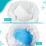 Oumee 90 Count Absorbent Commode Pads for Bedside Commode Bucket, Commode Liners Pads with Absorbent Gel, Potty Liner Pads for Adults Portable Toilet Bags Bedpans