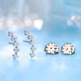Limerencia Hypoallergenic Titanium Stud Earrings with Sparkling CZ, Silver