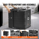 VEVOR Insulated Food Pan Carrier, 95 Qt Hot Box for Catering, LLDPE Food Box Carrier w/Double Buckles, Front Loading Food Warmer w/Handles, Stackable End Loader for Restaurant, Canteen, etc. Black