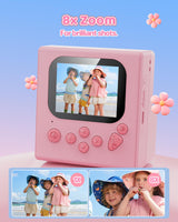 Kids Camera Instant Print Pink: HODDRCCN 32G Instant Print Camera for Kids -1080P HD - Christmas Birthday for Girls Age 3-12 - Ideal Toy for 3 4 5 6 7 8 9 10 11 12 Girls Boys