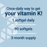 Life Extension Super K, Vitamin K1, Vitamin K2 mk-7, Vitamin K2 mk-4, Vitamin C, Bone/Heart/arterial Health, 3-Month Supply, Gluten-Free, 1 Daily, Non-GMO, 90 softgels (Pack of 2)