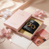 EYESHOCK Chunky Hoop Earrings for Women, Tortoise Shell Leopard Hoops