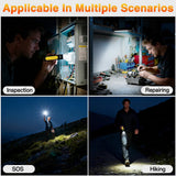 Rechargeable Flashlights High Lumens 1800, Flat EDC Flashlight with Magnetic, 11Mode Pocket Flashlight Super Bright, Powerful LED Flashlights, Tactical Flash lights for Home, Camping, Emergency, Work