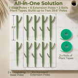 Heavy-Duty Monstera Plant Support Stakes - 10-Piece Stackable Sticks