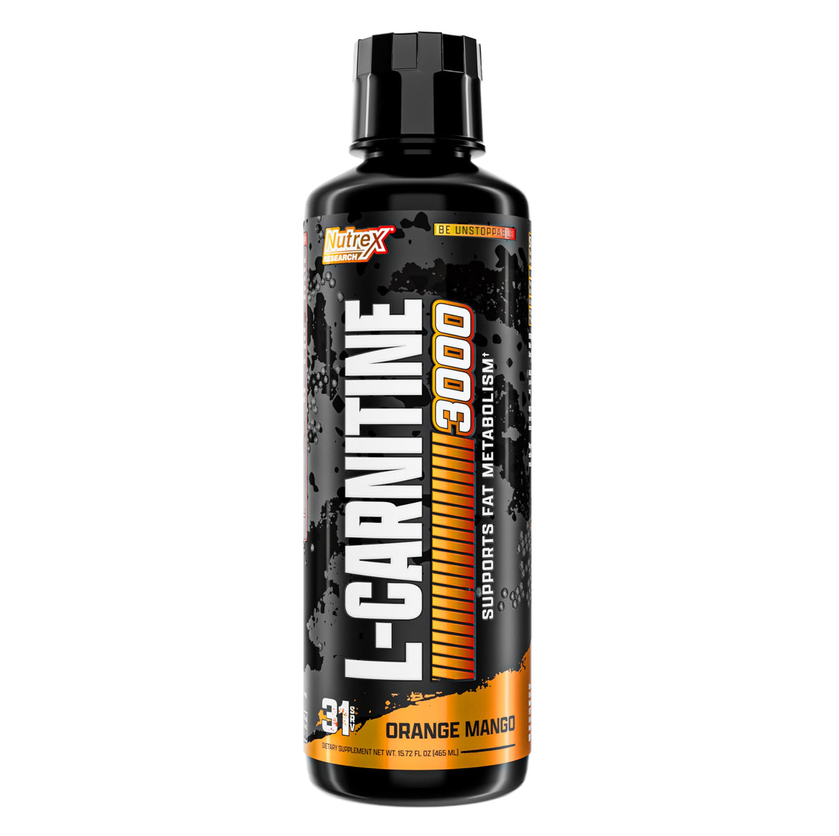 Nutrex Research Liquid Carnitine 3000 | Orange Mango | Stimulant Free | 31 Servings 16 Fl Oz