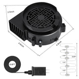 12V 1.2A Replacement Air Blower Fan for 5-12FT Halloween Christmas Inflatables with 1.5A Adapter 5 LED Light Fans Outdoor Blow Up Motor Replacement Fan Blower Parts for Inflatables Yard Decorations
