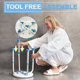 SOUHEILO Adjustable Shower Chair for Inside Shower, HSA/FSA Eligible Round Shower Stool for Inside Bathtub, Tool-Free Shower Seat for Elderly/Senior/Disabled/Pregnant