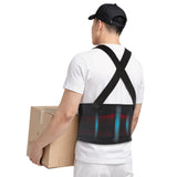 SOLOEVER Work Back Brace for Men & Women, Adjustable Lower Back Support Belt with Suspenders for Back Pain Relief, Moving Construction Warehouse Heavy Lifting Safety & Protection (Black, Medium)