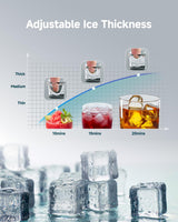 EUHOMY Commercial Ice Maker Machine,80lbs/24H,36 Ice Cubes in 8-12 Mins,Under Counter Ice Maker with Water Filter,12lbs Storage Capacity,Freestanding Ice Machine for Home/Bar/Cafe/Restaurant