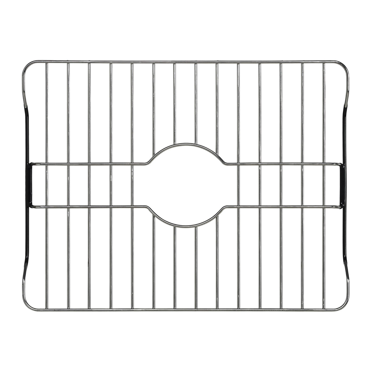 SunnyPoint 304 Stainless Steel Sink Protector Rack – Rust-Resistant Grid for Kitchen Sink Bottom, Scratch Prevention, Drainage Support, Fits Sinks 16.15" x 12.4", Center Drain Hole Required