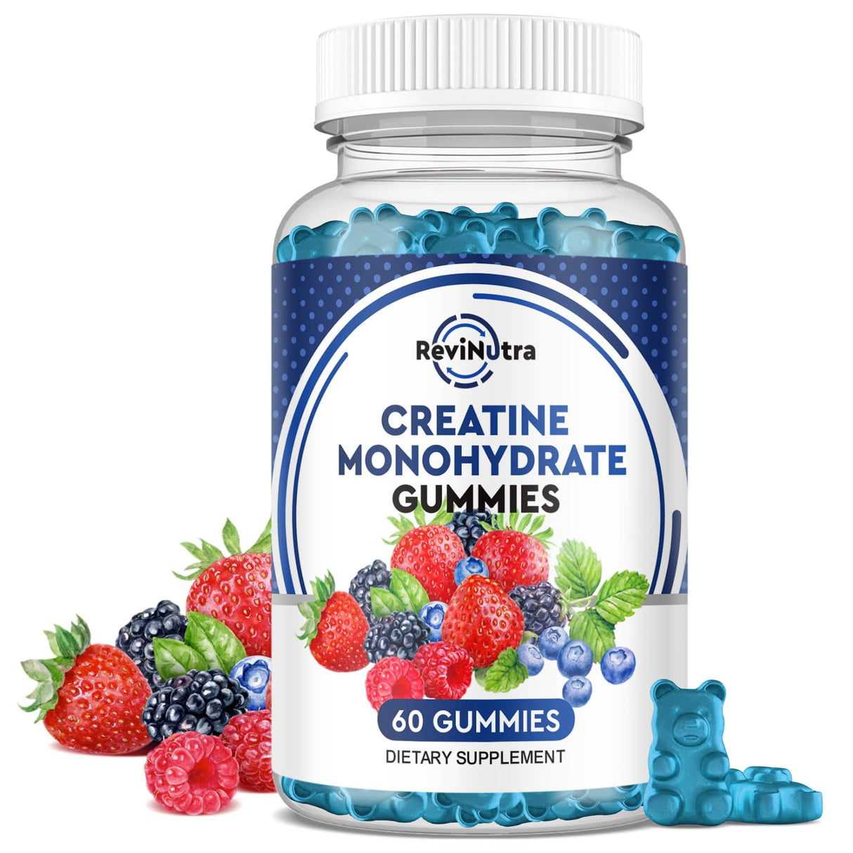 Creatine Chewable Gummies - 2000mg Creatine Monohydrate Tablet Chews, Easy Digesting, Fast Absorbing Chews for Men and Women, Build Muscle, Improve Recovery, Strength, and Endurance 60Count