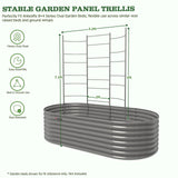 Anleolife 5.2x6ft Galvanized Vertical Panel Trellis, Raised Beds and Vines