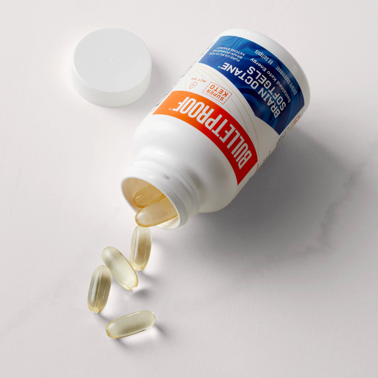Bulletproof Brain Octane Softgels, 60 Count, Pure C8 MCT Oil for Sustained Ennergy