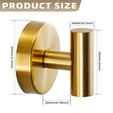 Fenas Suction Cup Hooks for Shower - Bathroom Reusable Hooks for Towels, Robes & Loofah - No-Drill Mounting on Kitchen,Walls,Metal,Glass,Mirrors,Tile & Smooth Non-Porous Surfaces (4, Brushed Gold)