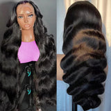 CRCCRC 30 Inch 13x6 Lace Front Wigs Human Hair 200% Density Body Wave HD Lace Front Wigs Human Hair Pre Plucked Natural Color Glueless Wig 100% Virgin Lace Front Wigs for Women