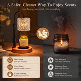 Walnut Candle Warmer Lamp with Timer, Birthday Gifts for Women, Room Decor