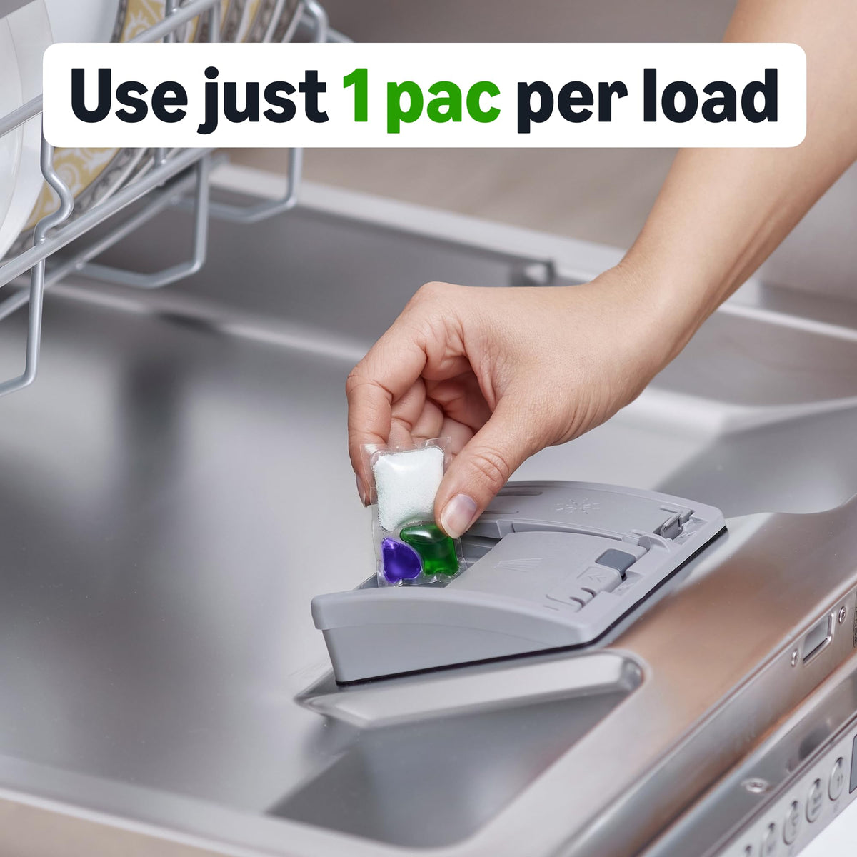 Amazon Basics Triple Action Dishwasher Pacs, Fresh Scent, 90 Count (Previously Presto!)